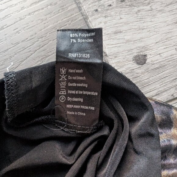 MAAC London, Metallic Leopard Print Cutout Leggings, Size Small - Picture 7 of 10